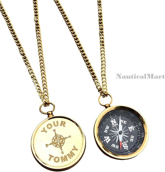 The Best Nautical Brass Locket Compass with Chain