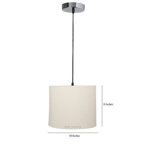 Hanging/ Pendant Drum Shade, 10 inches Dia / Silver Canopy