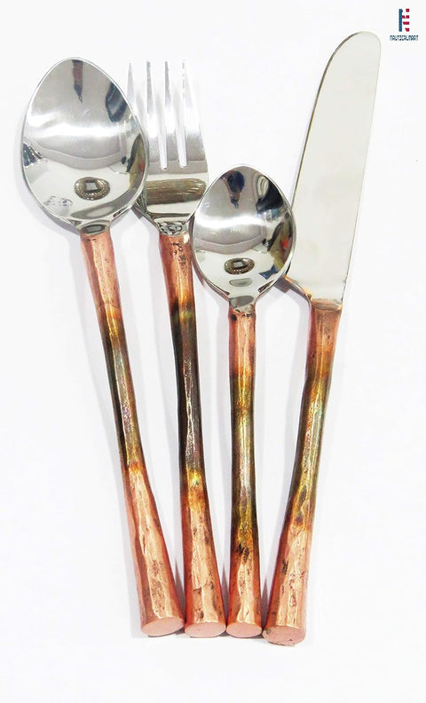 Copper Antique Touch Design Handle Cultlery Set