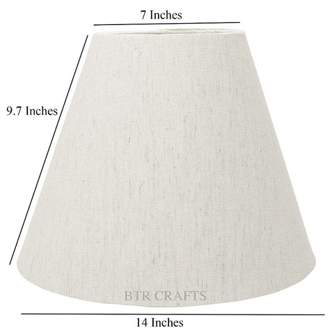14" Inches, Conical Lamp Shade, Cotton Fabric