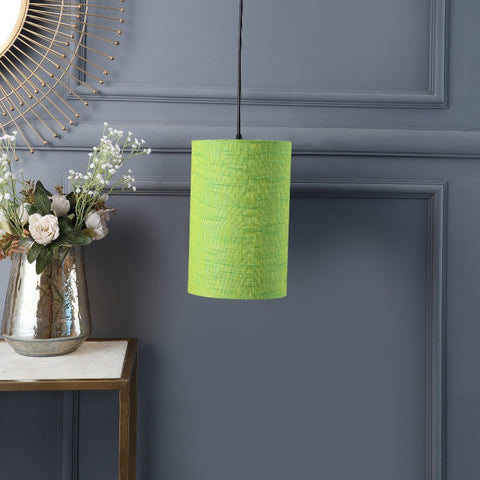 Hanging/ Pendant Cylinder Shade, Green Texture( 6*10 Inches )