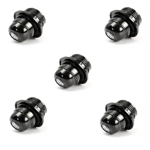 BTR CRAFTS E27 Bulb Holder (5 cm, Black)- Set of 5