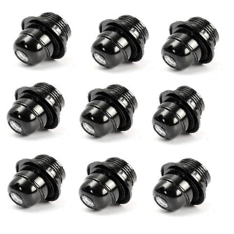 BTR CRAFTS E27 Bulb Holder (5 cm, Black)- Set of 10