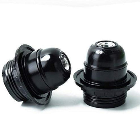 BTR CRAFTS E27 Bulb Holder (5 cm, Black)- Set of 20