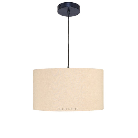 Hanging/ Pendant Drum Shade, 16 inches Dia / Black Canopy