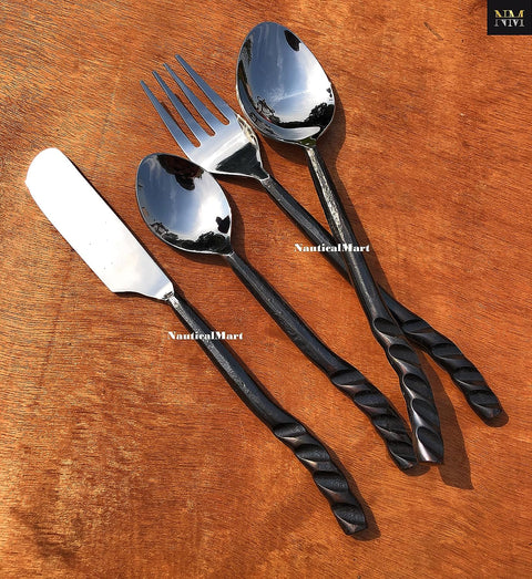 Silverware Cutlery Set Medieval Rustic Dinning Set