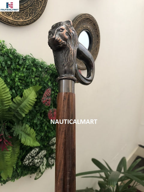 Antique Brass Walking Stick Cane Gift Decorative Walking Cane
