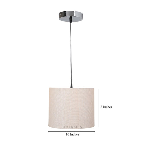 Hanging/ Pendant Drum Shade, 10 inches Dia / Silver Canopy