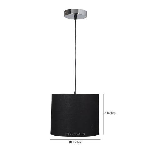 Hanging/ Pendant Drum Shade, 10 inches Dia / Silver Canopy