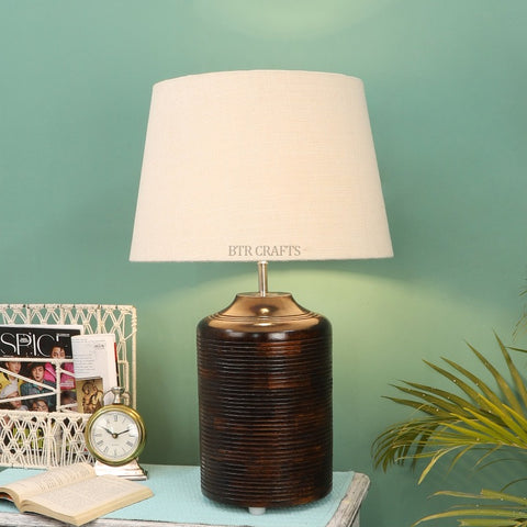 Antique Heavy Wooden Table Lamp (Bulb not Included)