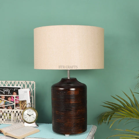 Antique Heavy Wooden Table Lamp (Bulb not Included)