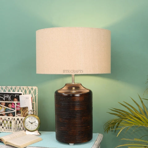 Antique Heavy Wooden Table Lamp (Bulb not Included)