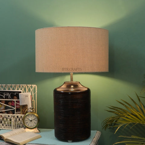 Antique Heavy Wooden Table Lamp (Bulb not Included)