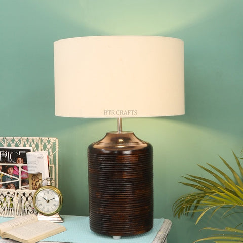 Antique Heavy Wooden Table Lamp (Bulb not Included)