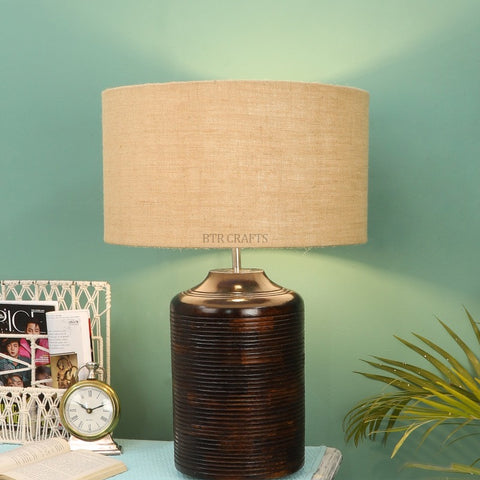 Antique Heavy Wooden Table Lamp (Bulb not Included)