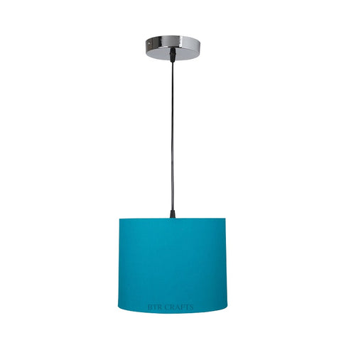 Hanging/ Pendant Drum Shade, 10 inches Dia / Silver Canopy