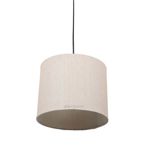 Hanging/ Pendant Drum Shade, 10 inches Dia / Silver Canopy