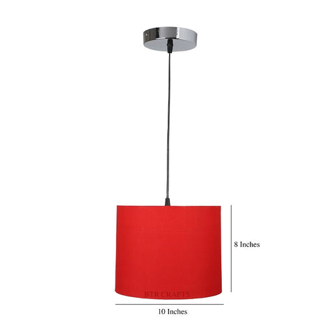 Hanging/ Pendant Drum Shade, 10 inches Dia / Silver Canopy
