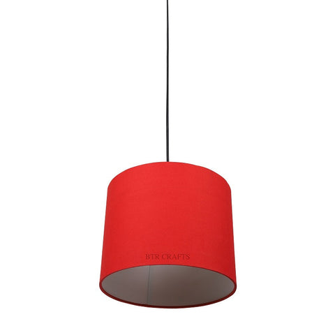 Hanging/ Pendant Drum Shade, 10 inches Dia / Silver Canopy