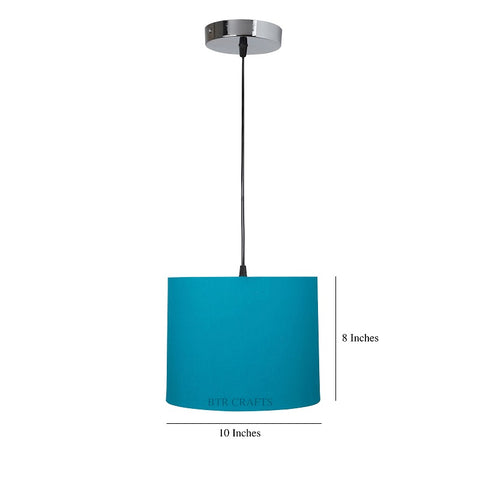Hanging/ Pendant Drum Shade, 10 inches Dia / Silver Canopy