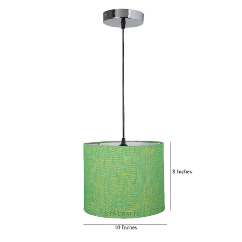 Hanging/ Pendant Drum Shade, 10 inches Dia / Silver Canopy