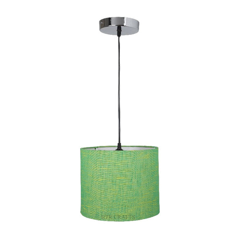 Hanging/ Pendant Drum Shade, 10 inches Dia / Silver Canopy