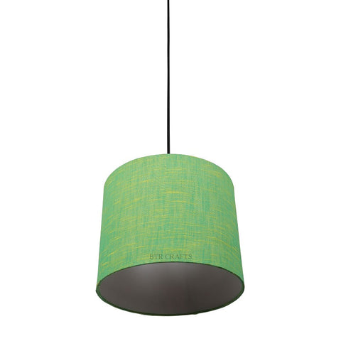 Hanging/ Pendant Drum Shade, 10 inches Dia / Silver Canopy