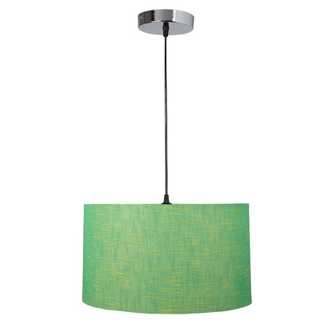 Hanging/ Pendant Drum Shade, 14 inches Dia / Silver Canopy