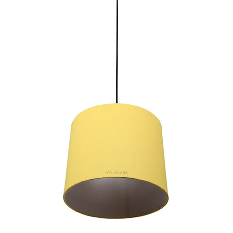 Hanging/ Pendant Drum Shade, 10 inches Dia / Silver Canopy