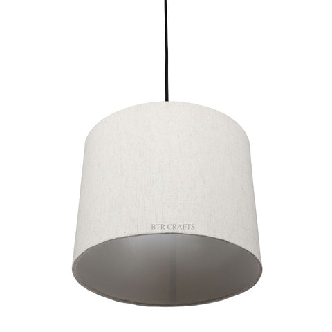 Hanging/ Pendant Drum Shade, 10 inches Dia / Silver Canopy