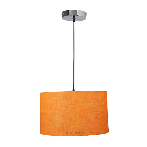 Hanging/ Pendant Drum Shade, 14 inches Dia / Silver Canopy