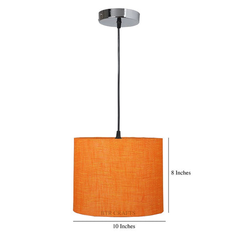 Hanging/ Pendant Drum Shade, 10 inches Dia / Silver Canopy