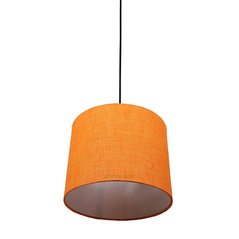 Hanging/ Pendant Drum Shade, 10 inches Dia / Silver Canopy