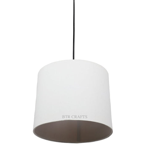 Hanging/ Pendant Drum Shade, 10 inches Dia / Silver Canopy