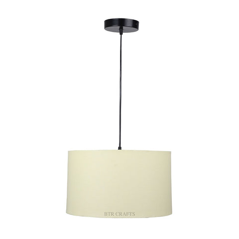 Hanging/ Pendant Drum Shade, 16 inches Dia / Black Canopy