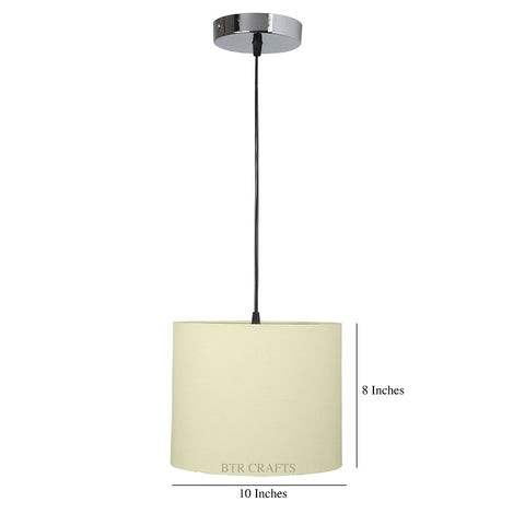 Hanging/ Pendant Drum Shade, 10 inches Dia / Silver Canopy