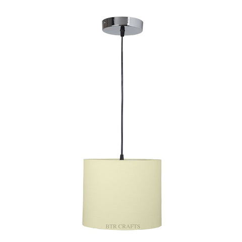 Hanging/ Pendant Drum Shade, 10 inches Dia / Silver Canopy