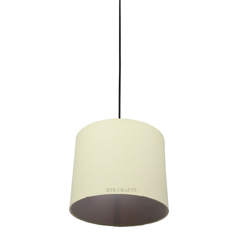 Hanging/ Pendant Drum Shade, 10 inches Dia / Silver Canopy