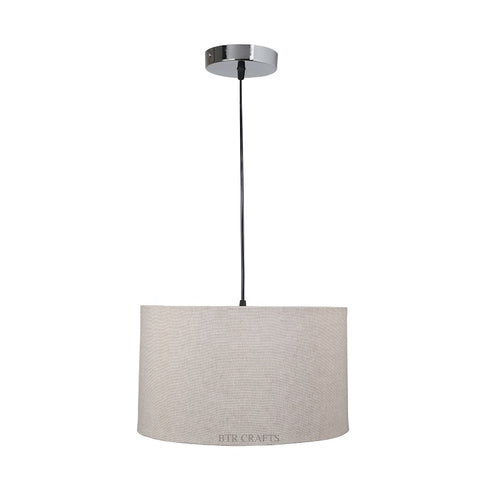 Hanging/ Pendant Drum Shade, 14 inches Dia / Silver Canopy