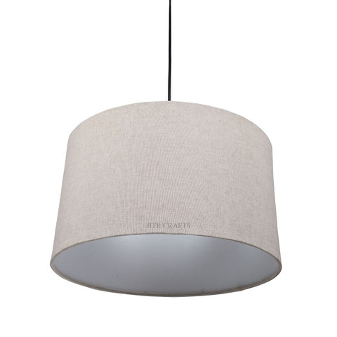 Hanging/ Pendant Drum Shade, 14 inches Dia / Silver Canopy