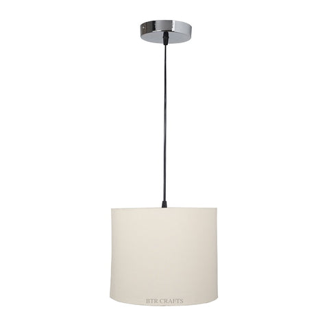 Hanging/ Pendant Drum Shade, 10 inches Dia / Silver Canopy