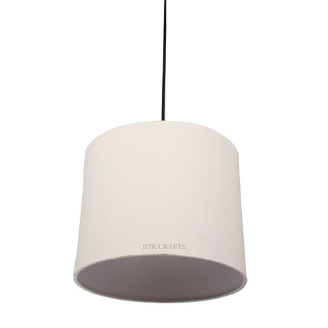 Hanging/ Pendant Drum Shade, 10 inches Dia / Silver Canopy