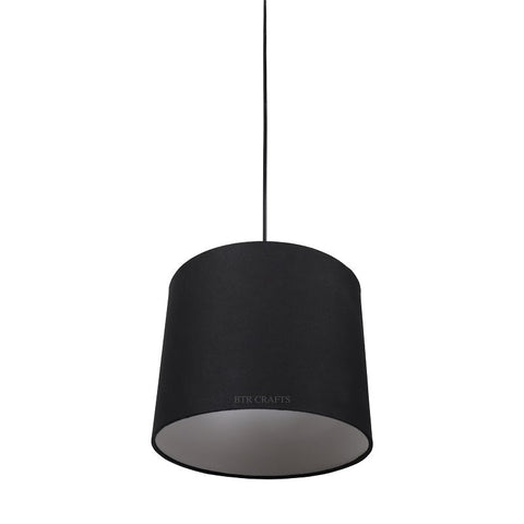 Hanging/ Pendant Drum Shade, 10 inches Dia / Silver Canopy