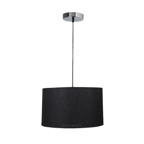 Hanging/ Pendant Drum Shade, 14 inches Dia / Silver Canopy