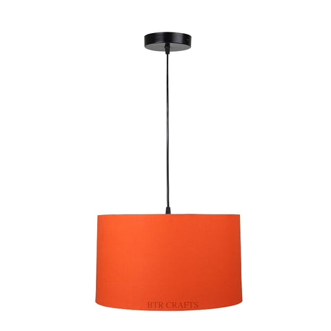 Hanging/ Pendant Drum Shade, 14 inches Dia / Black Canopy