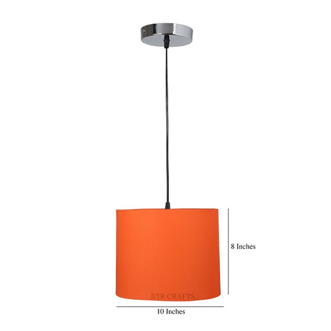 Hanging/ Pendant Drum Shade, 10 inches Dia / Silver Canopy