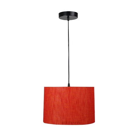 Hanging/ Pendant Drum Shade, 10 inches Dia / Red Texture