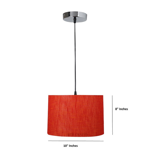 Hanging/ Pendant Drum Shade, 10 inches Dia / Silver Canopy