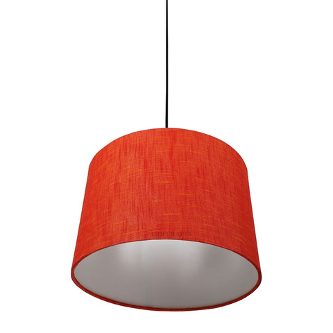 Hanging/ Pendant Drum Shade, 10 inches Dia / Silver Canopy