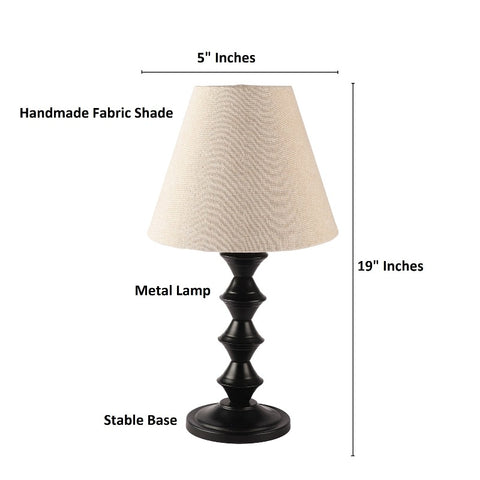 BTR CRAFTS Metal Table Lamp With Conical Shade
